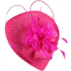 Berretti Eleganti accessori per capelli in piume azzurre Fascinators Cappello da donna Copricapo da sposa Copricapo da sposa per donna Festa del tè