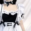 2024 6 pçs / set bonito traje de empregada cosplay mão gamered vinho doce empregada traje lolita l1ty #