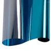 Window Stickers HOHOFILM Blue&Silver 1.52x20m Mirrored Film Glass Sticker One Way Adhesive Reflective Heat Insulation