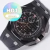 AP Wristwatch Chronograph Royal Oak Offshore 26400au Mens Watch Black Ceramic Ring Forged Carbon Automatic Machinery Swiss Sports Watch World Famous Watch