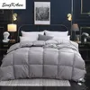 SongKAum 95 % White Goose Duck Down Quilt Duvets High-end comfortable home Comforters 100% Cotton Cover King Queen Full Size LJ201323n