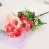 Kwiaty dekoracyjne sztuczna roślina kwiatowa 35 cm francuskie koło chryzantem kolorowy jedwabny dom domowy dekoracja w ogrodzie ślub