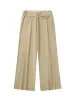 WOLSHELA WOMEN FI Dwuczęściowy zestaw Topy z czołgów Khaki Prosty nogi spodnie Vintage Vintage Single Bedeed Pants Single Pants Suit E6k0#