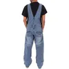 fi Men Jeans Programmer Science Technology Men Overalls Autumn Men Denim Suspenders Simple Multi Pocket Loose Jeans Q0pJ#