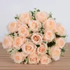 Decorative Flowers 18 Head Real Happy Flower High Quality Crystal Grass Bouquet Dry Rose Home