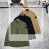Designer Stone Pocket Jackets Island Jacket Long Sleeve Zipper Badges Men Tshirt Casual Coat Windbreaker Embrodiery Mens Shirts Autumn Coats Asian 886 516