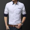 Casual social formal camisa masculina lg manga camisas busin magro escritório camisa masculina cott mens dr camisa branca 3xl 5xl v7uN #