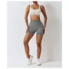 Kobiety Seaml Yoga Shorts High talia legginsy sportowe nylowe dziewiarki