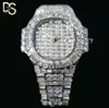مخصص VVS Moissanite Mechanical Watch Men Luxury Iced Out Moissanite Stainless Steel Watch