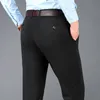 Pantaloni da uomo Smart Casual Pantaloni da tuta Gamba dritta Nero Pantaloni da tuta blu navy Pantaloni Khaki Dr Formali U5a5 #