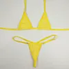 Costumi da bagno da donna Sexy Mini Micro Bikini Set per le donne Costume da bagno in due pezzi in cotone Costume da bagno in spiaggia per prendere il sole Piscina Perizoma esotico perizoma