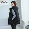 Damenwesten Herbst Winter Kapuzenweste Schneekleidung Warme Plisseeweste Mantel Damen 5XL Jacke Ärmellos