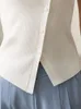 amii Minimalism Cardigan for Female 2023 Summer New Solid Slim Cool Feeling Square Collar Short Sleeves Womens Clothing 12342548 M5gj#
