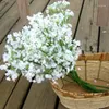 Dekorative Blumen, 12 Stiele, künstlicher weißer Gypsophila-Seidenblumenstrauß, Schleierkraut