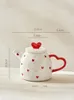 Tazze Nordic Lovely Girl Heart Cups Households Ceramic Water High Aspetto Girls Ins Ins