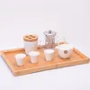 Bamboo Right Angle Tray Household Bamboo and Wood Meal Plates Suitable for Daily Storage Restaurant Serving Placing Fruits Add Tea Water