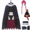 Anime Miss Kobayis Drag Maid iruru Cosplay Costume Wig Black Cloak Cape Woman Sexig Kawaii Carnival Halen Suit B0MH#