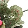 Dekorative Blumen künstlicher Geranium Begonie Simulationsbouquet Rotrosa gefälschte Pflanze für Hochzeitsgarten Haus Weihnachtsdekoration 36 cm