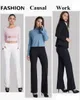 flare Dr Pants for Women Work Casual Office Tummy Ctrol Busin Casual 4 Way Stretch Pants Work Casual Bell Bottom i3I0#