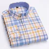 2024 nueva camisa de los hombres LG manga primavera otoño Oxford Cott cómodo transpirable busin casual cuadros color sólido 6xl 7xl 827x #