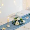 Fleurs décoratives 10pc sale bleu tricolore route fleur Table principale Simulation boule de soie mariage voiture escalier