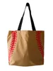 Utomhuspåsar 2022 Handväska Baseball Stitching Mix varje 5 färger 16.5x12.6x3.5inch Mesh Handle Shoder Bag Stitched Print Tote Beach SPOR DHIT4