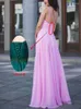 Festklänningar Normicel Deep V-Neck Prom Long With Slit Chiffon Bridesmaid For Women Wedding Gäst Formella klänningar