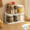 Stamping Lazy Corner Seasoning Box Home Kitchen Set Combination One Multigrid Salt Shaker Powder Seasoning Jar Seasoning Storage Box