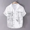 Nieuwe Stijlvolle Korte Mouw Casual Printing Cott Shirt Mannen Merk Fi Comfortabele Top Kleding Camisa Masculina Dropship t0qp #