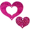 Party Decoration 100 Pack Rose Red Glitter Heart Pendant Bow Decorations Wedding Supplies Props Birthday