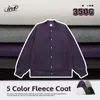 INFLATION Blank 350gsm Veste de Baseball Doublée Polaire Hommes Hiver Épais Chaud Uniforme Varsity Veste Unisexe Coupe Ample Outwear 240321