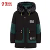 Winter Parka Mannen Dikker Warme Casual Kapmantel Mannelijke Bontkraag Slanke Cott Capuchon Mannen Fi Mid-lengte Windjack D22r #