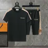 24SS Męskie technologie sportowe Projektant Koszulki Sportswear Shorts Dwa zestawy wydrukowane szybkie oddychające oddychające dres