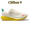 2024 Спортивная обувь для бега с ремешком из ткани, противоскользящая и износостойкая для мужчин и женщин Clifton 9Chalk Violet, черный медный порошок, фиолетовый порт, туман