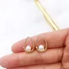 Dangle Earrings Simple And Generous An Ear Hook Versatile Style Do Not Pick Clothes Wear Fashion Break Elegant 6-7mm Beads