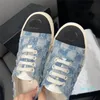 Sneaker di design Casual Blu Denim Check Luxurys Tela Scarpe da donna Scarpe da ginnastica sportive Sneakers Lettere hardware dorate Suola in gomma Scarpe di cotone