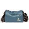 Torby na ramię luksusowe torba cylindra moda Krokodyl Wzór oryginalnych skórzanych torebek dla dużych pojemności portfel crossbody H240328