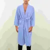 Women's Sleepwear Bathrobe Waffle Gown Spa Robes Formal Dress Shower Nightgown Pajamas Thin Section Long