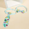 Vêtements pour chiens Costume Bow Tie Accessoires Sky Pet Print Blue Banana Gentleman Out Câble 15 pieds Chat S pour la nourriture et l'eau en céramique