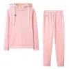 Suor feminino conjunto pullovers vendas quentes 2 peça define roupa feminina agasalho macio jogging diário fi confortável novo versátil n1j9 #