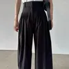 Spodnie damskie Wakuta 2024 Spring High talia luźna fold moda solidne spodnie kolorowe kobiety japońskie vintage szerokie legalne pantelon