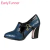 Jurk Schoenen Merk Elegant Blauw Rood Vrouwen Bruids Pompen Sexy Hoge Hakken Lady Party WY902 Plus Grote Kleine Maat 11 31 43 45 48