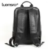 Backpack Genuine Leather Men Fashion Large Capacity Shoolbag For Teenager Cowhide Laptop Notebook Bag