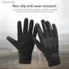 Gants tactiques hiver hommes tous les doigts chaud velours imperméable anti-dérapant Durable écran tactile activités d'escalade en plein air YQ240328