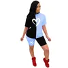 Vrouwen Print Trainingspak Sexy Kleding Zomer 2 Stuk Pak Vrouwen Sport Past Shorts Tops Korte Broek Outfit T2mU #