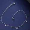 Anklets Shiny U-shaped copper alloy cubic zirconia necklace suitable for womens fashionable jewelry giftsL2403