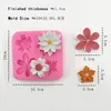 Baking Moulds Daisy Wild Chrysanthemum Flower Shape Silicone Mold Lotus Fondant Cake Decorating Tools Resin Mould