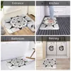 Carpets Grayscale Mandala Evil Eye Non-Slip Carpet Doormat Living Room Kitchen Mat Entrance Door Decor Rug