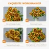 Decorative Flowers Rose Gold Flower Bouquet Roses Artificial Decor Decorations Silk Dining Table Centerpiece