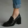 Automne femmes pompes mocassins y talon plate-forme peu profonde Oxfords dames sandales femme mode rétro collège bureau robe chaussures 240320